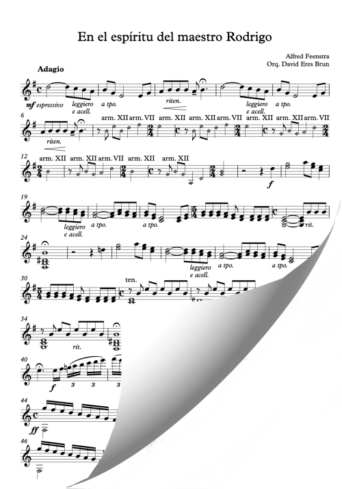 En el espíritu del maestro Rodrigo (Guitarra)