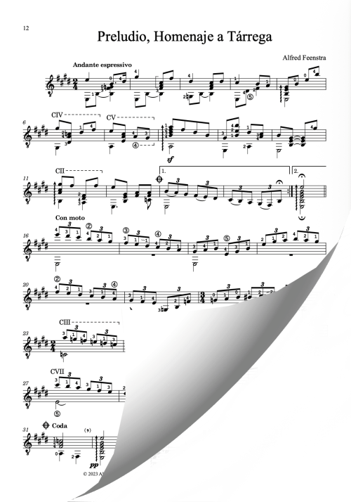 Preludio, homenaje a Tárrega